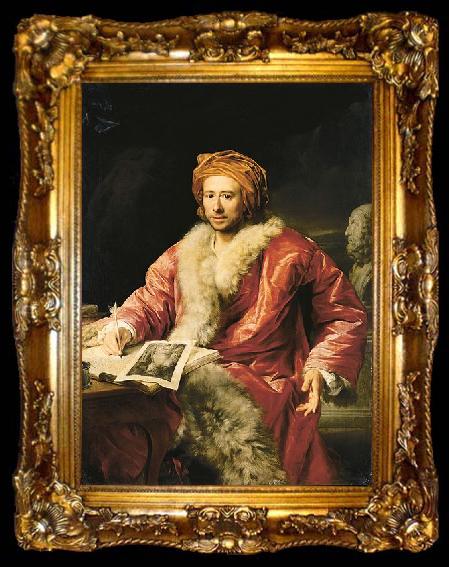 framed  Maron, Anton von Portrait of Johann Joachim Winckelmann, ta009-2